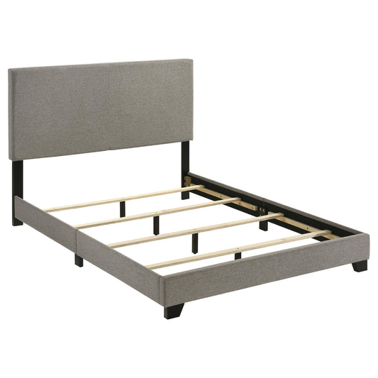 Dorian Fabric Upholstered Full Panel Bed Taupe