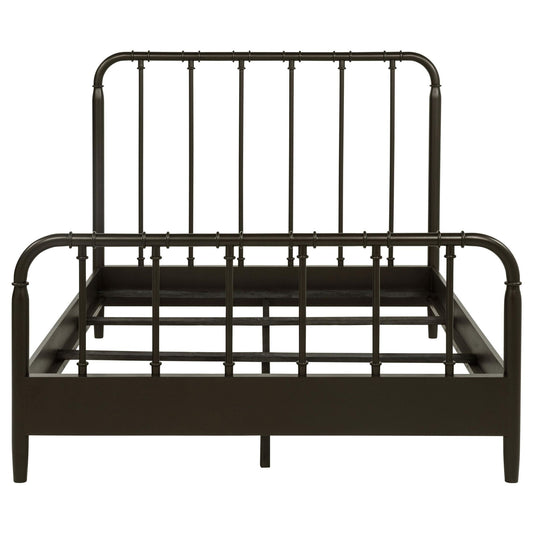 Rocco All Wood Water Pipe Open Frame Queen Bed Dark Bronze