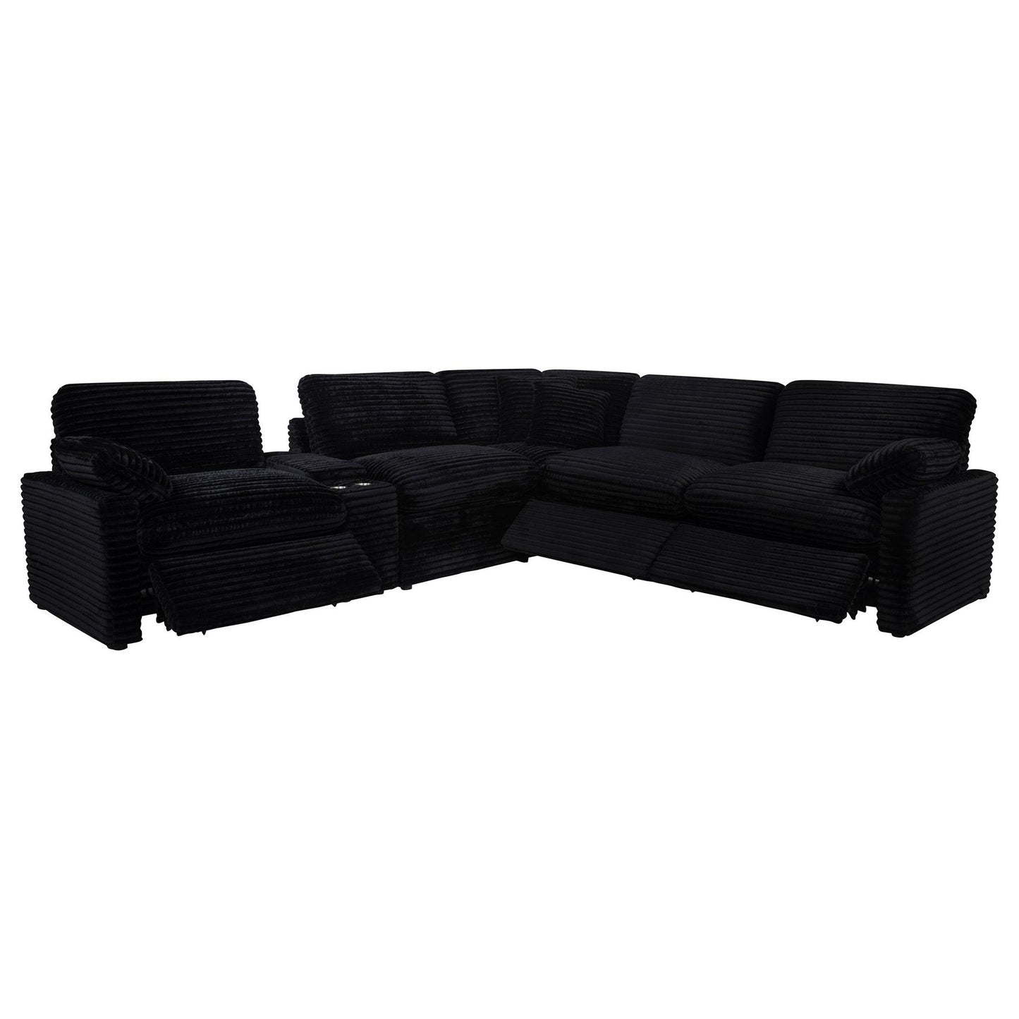 Collins 6-piece Modular Power Reclining Sectional Black