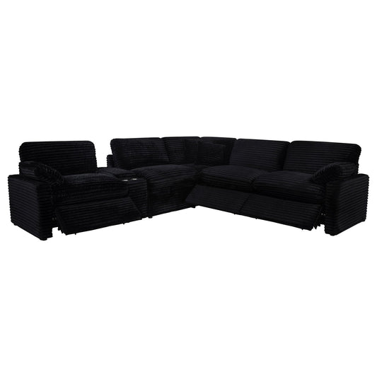 Collins 6-piece Modular Power Reclining Sectional Black