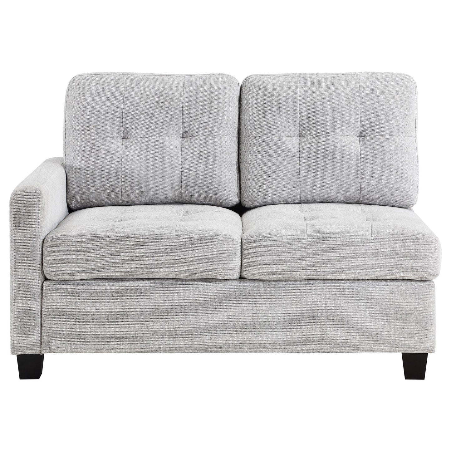 Georgina Upholstered LAF Loveseat Steel Beige