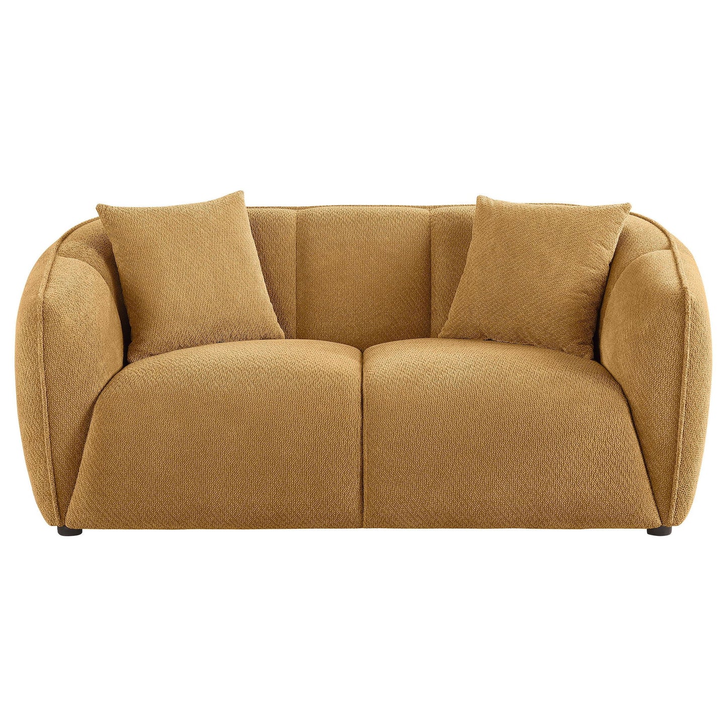 Aleisha Chenille Upholstered Loveseat Mustard Yellow