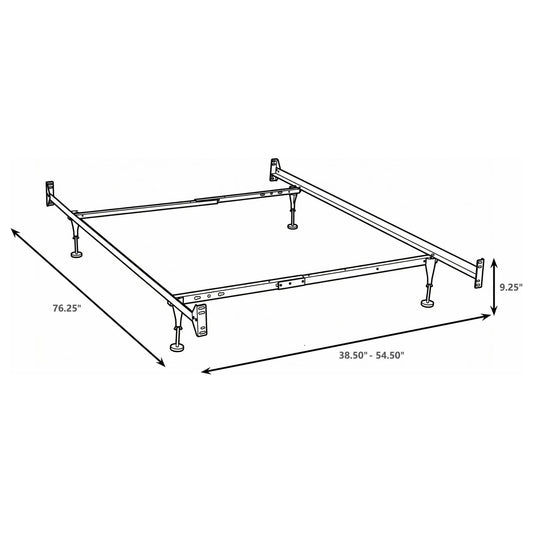 Esme Twin or Full Bed Frame Black (Headboard & Footboard)