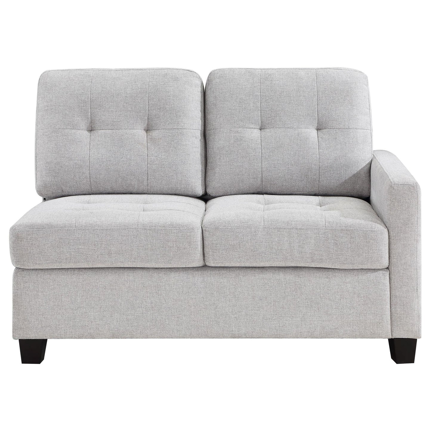 Georgina Upholstered RAF Loveseat Steel Beige