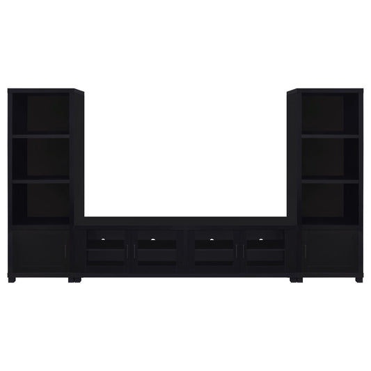 Jupiter 3-piece Entertainment Center 79-inch TV Stand Black