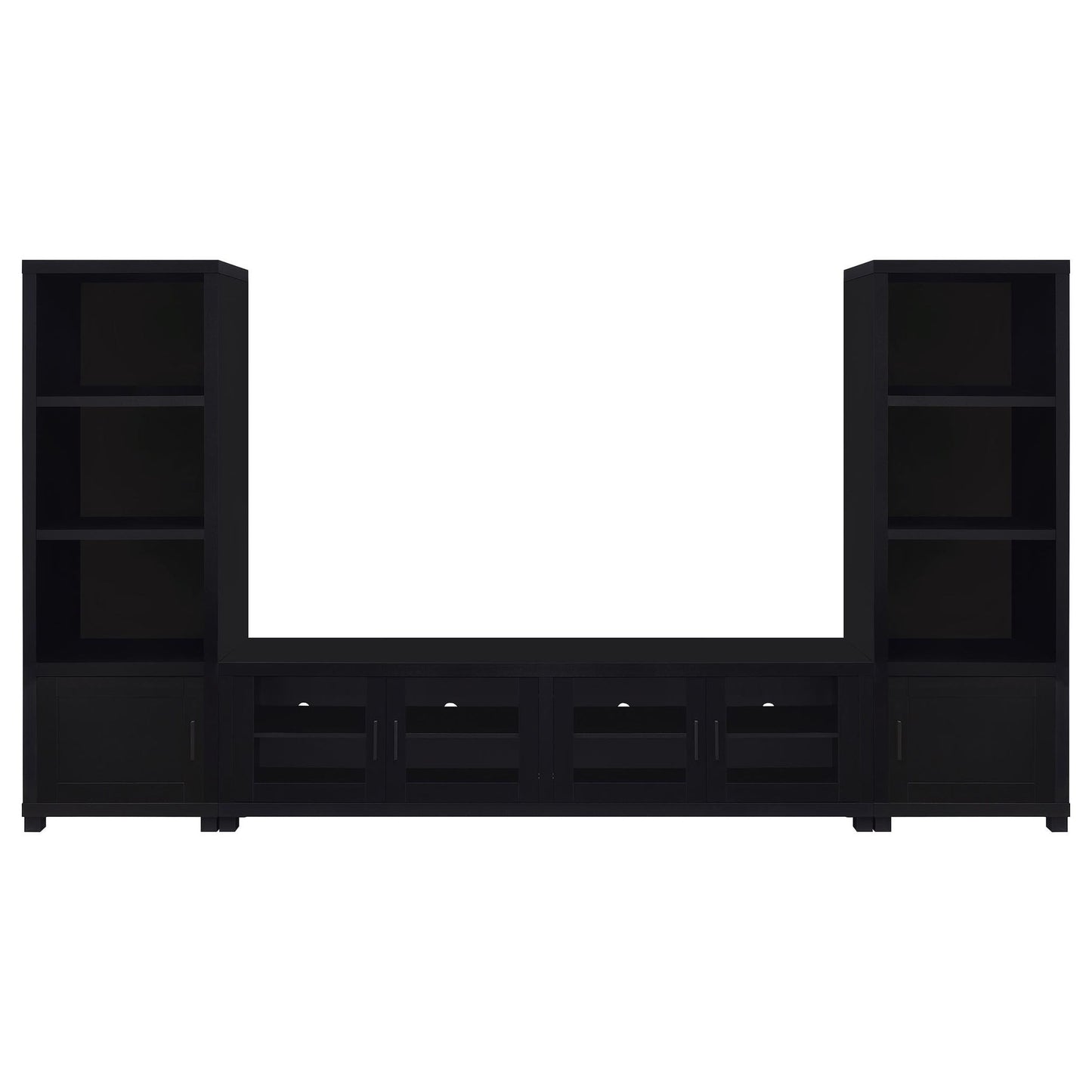 Jupiter 3-piece Entertainment Center 79-inch TV Stand Black