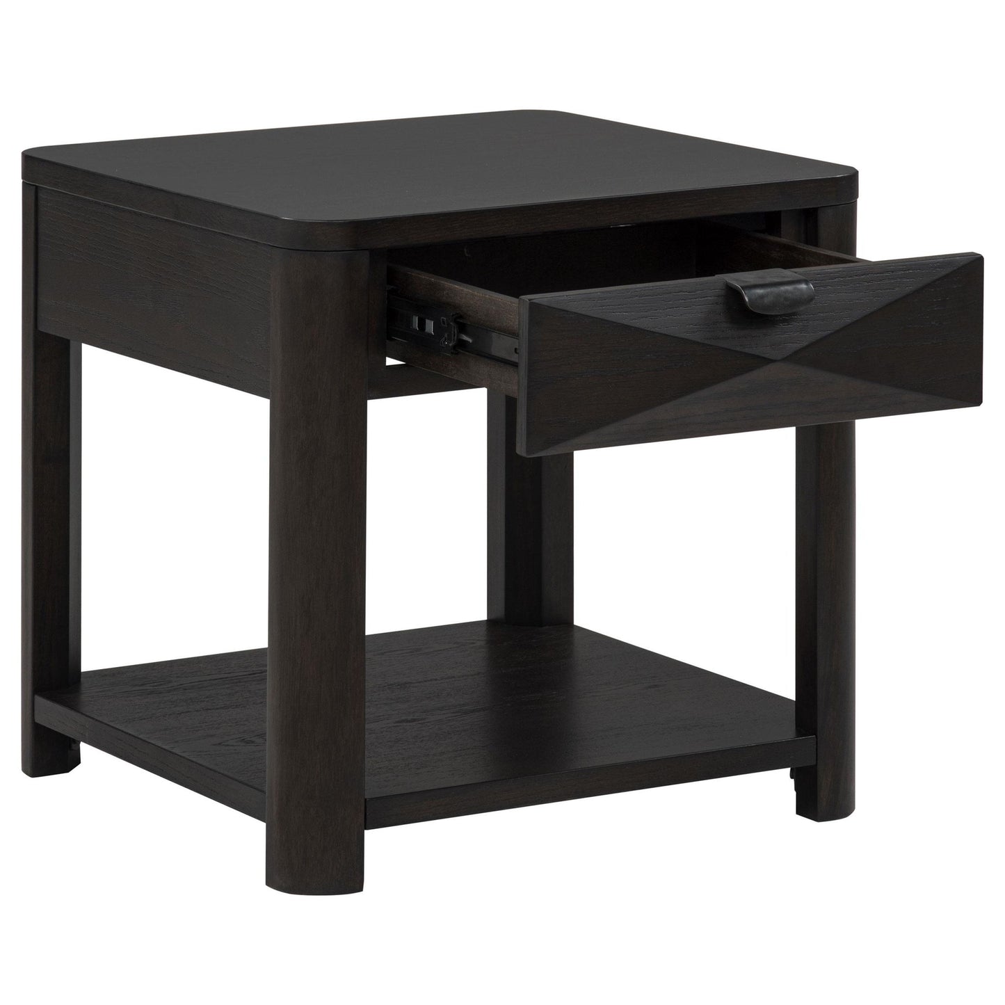 Marcelo Wood End Table with Drawer and Shelf Coffee