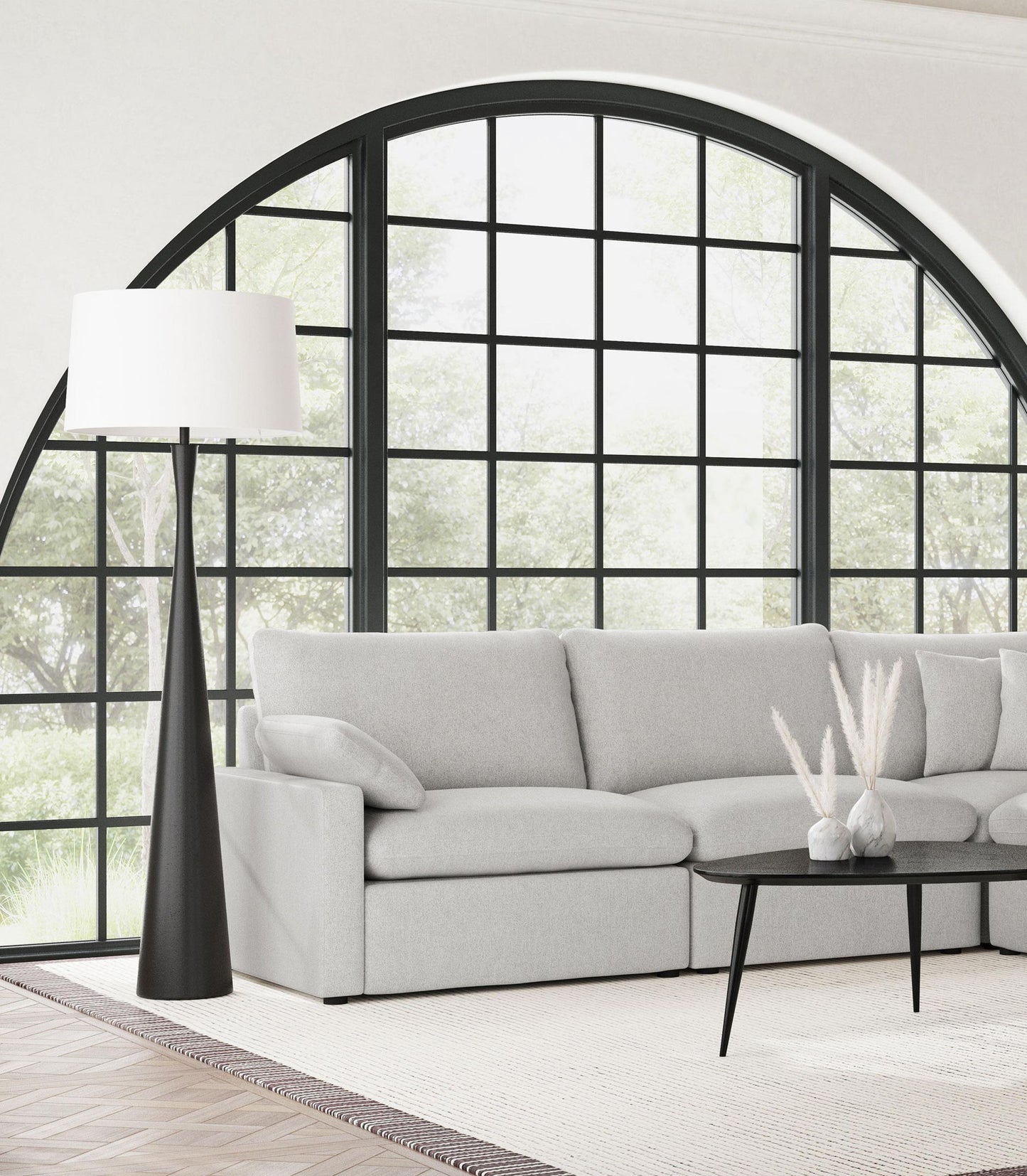 Collins Modular Power Armless Recliner Grey