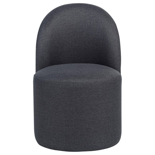 Aubrey Upholstered Barrel Dining Side Chair Charcoal (Set of 2)