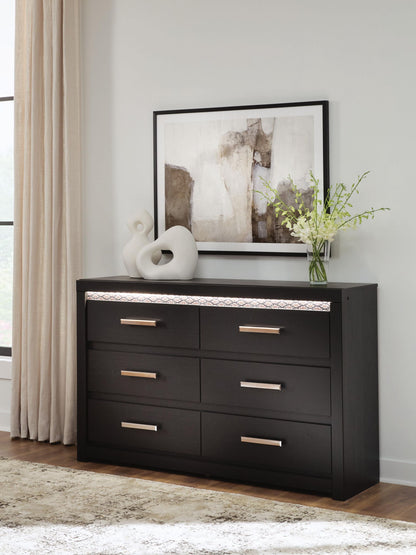 Shoralli - Six Drawer Dresser - Black