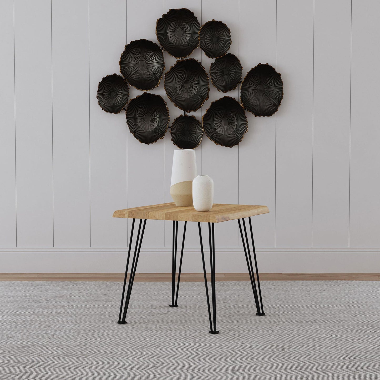 Zander Square Wood Top Coffee Table Natural Brown