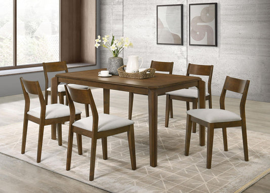 Almonte 7-piece 59-inch Rectangular Dining Set Dark Brown