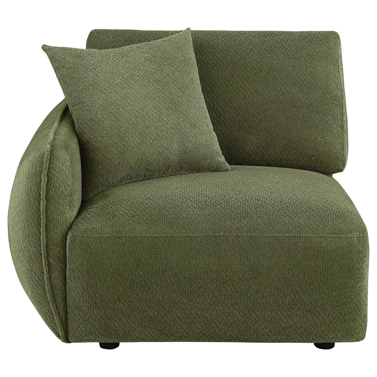 Elysia Chenille Upholstered Modular LAF Chair Green