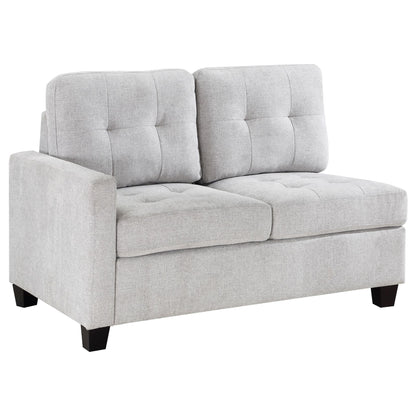 Georgina Upholstered LAF Loveseat Steel Beige