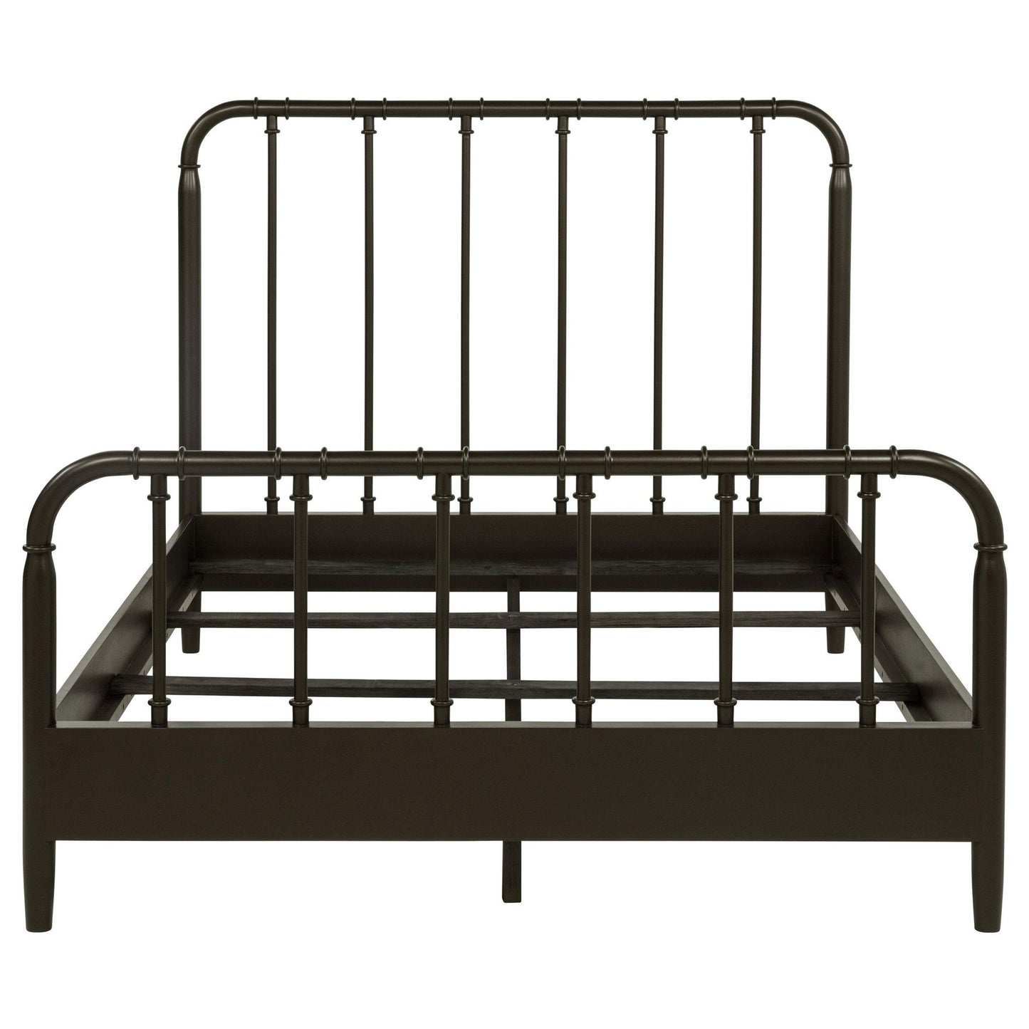 Rocco All Wood Water Pipe Open Frame Twin Bed Dark Bronze
