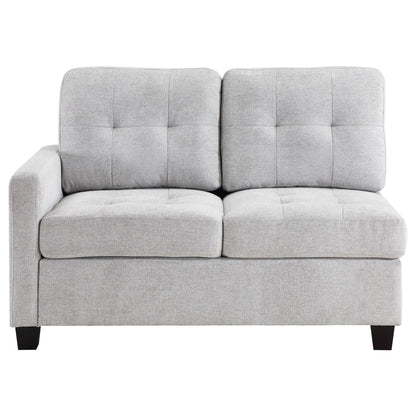 Georgina Upholstered LAF Loveseat Steel Beige
