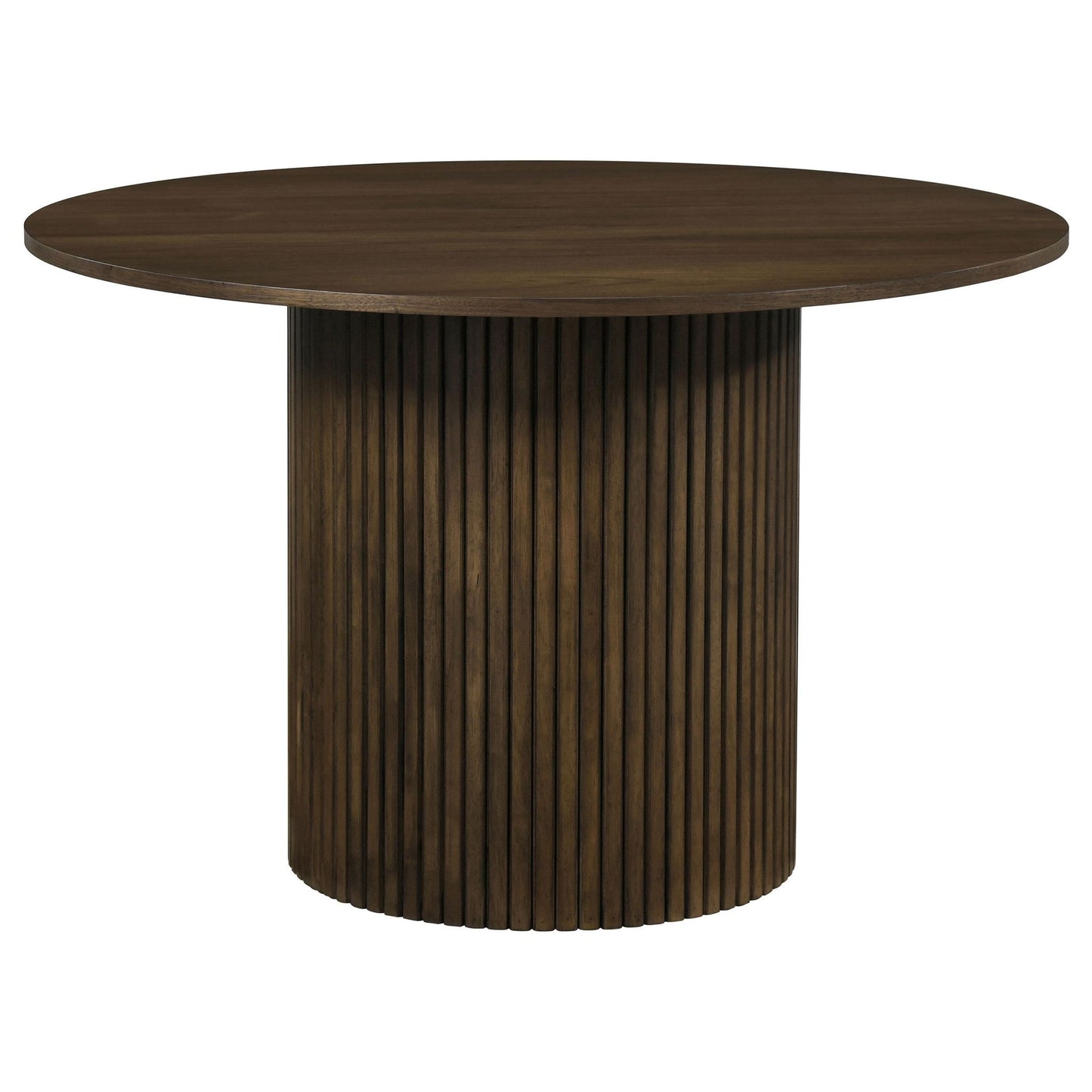 Hamlyn 5-piece Round Wood Dining Set Wheat and Walnut