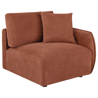 Elysia Chenille Upholstered Modular RAF Chair Coral