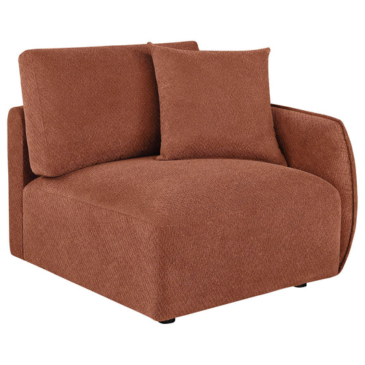 Elysia Chenille Upholstered Modular RAF Chair Coral