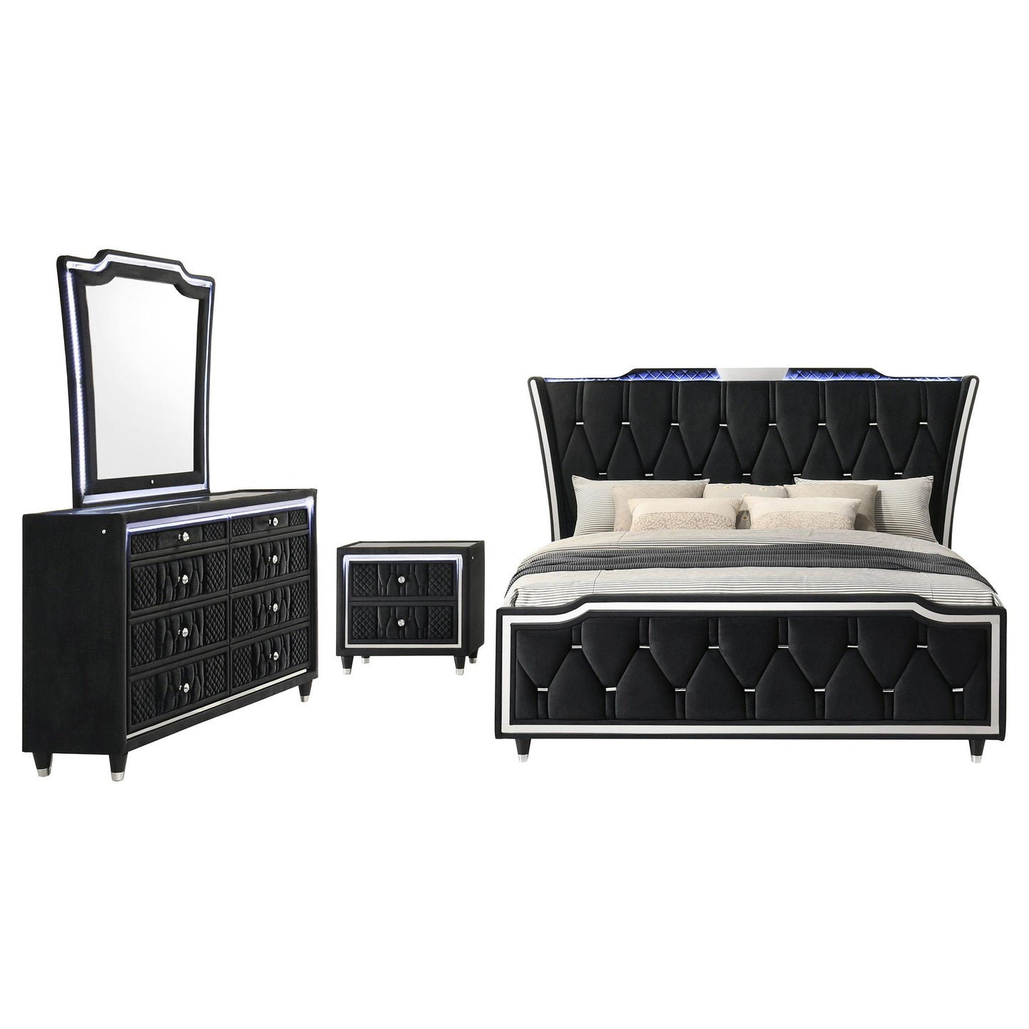 Lorient 4-piece California King Bedroom Set Black