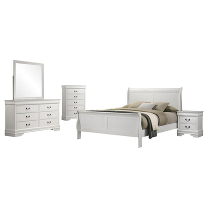 Louis Philippe 5-piece Full Bedroom Set White