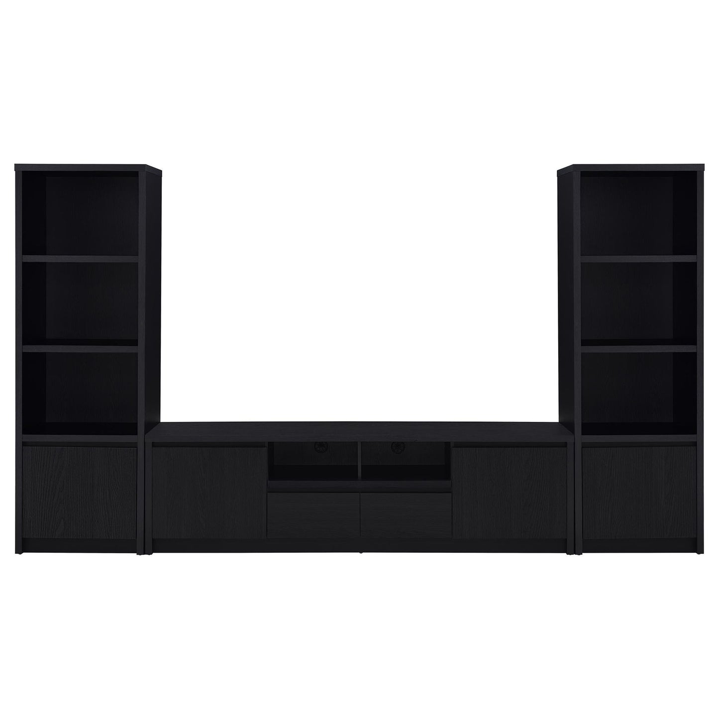 Winfield 3-piece Entertainment Center 78-inch TV Stand Black