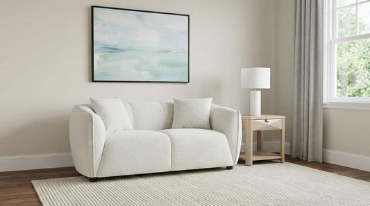 Aleisha Chenille Upholstered Loveseat Ivory