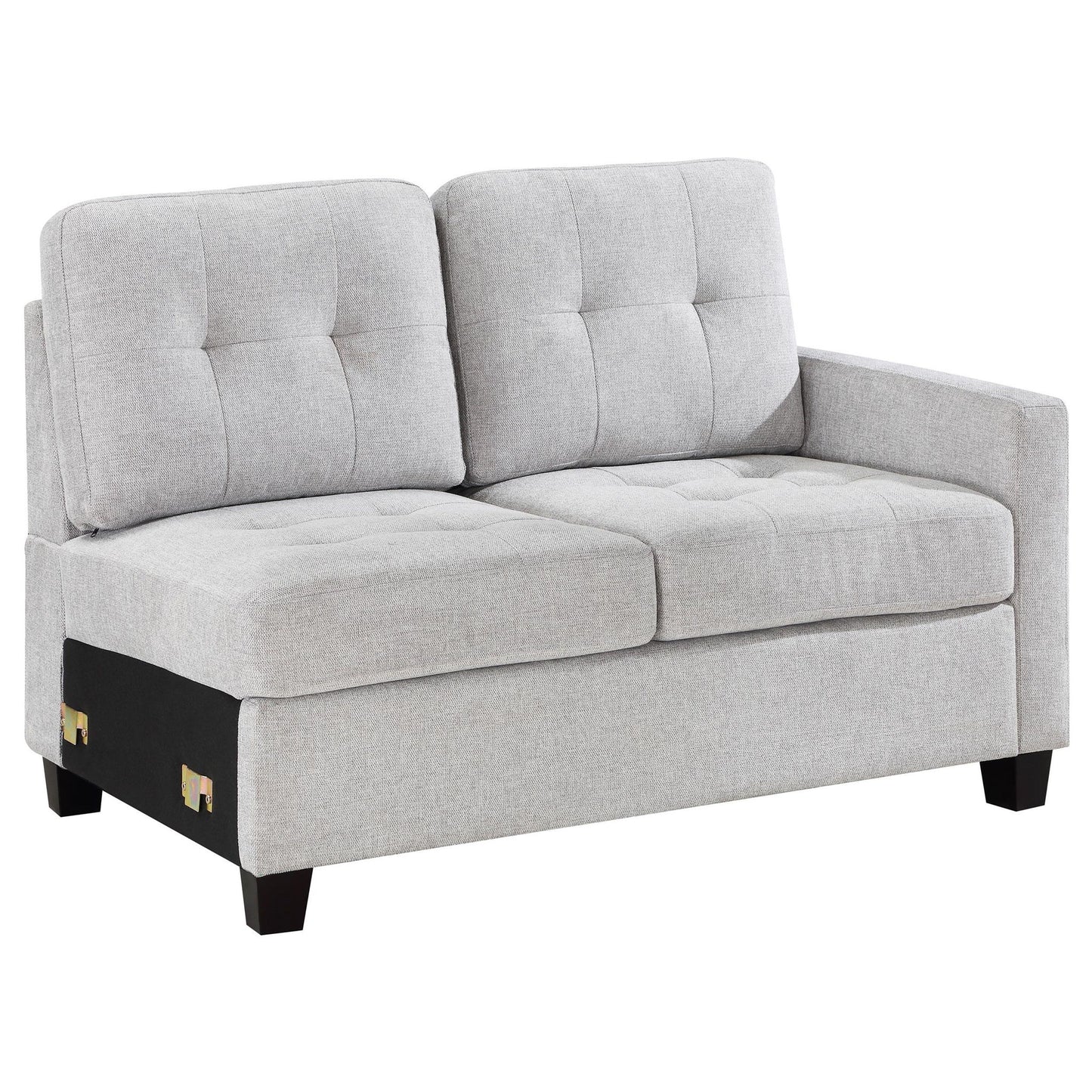 Georgina Upholstered RAF Loveseat Steel Beige