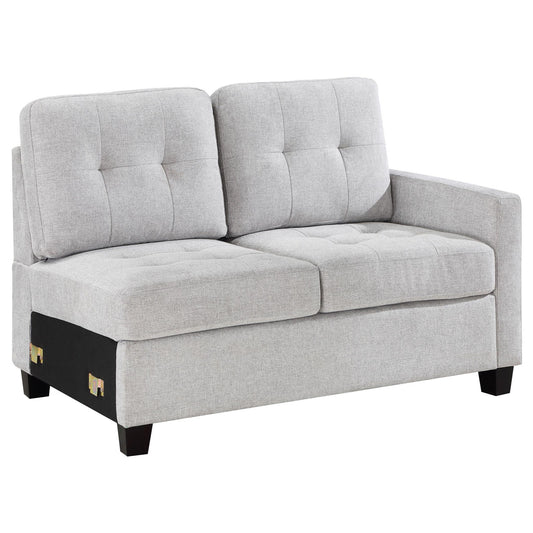 Georgina Upholstered RAF Loveseat Steel Beige
