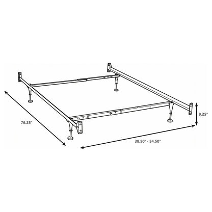 Esme Twin or Full Bed Frame Black (Headboard & Footboard)