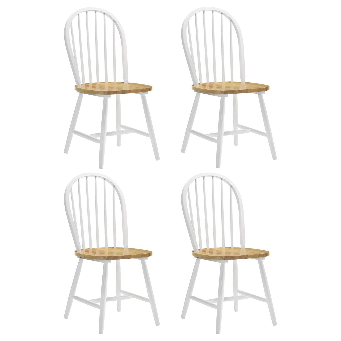 Cinder Wood Dining Side Chair White (Set of 4)