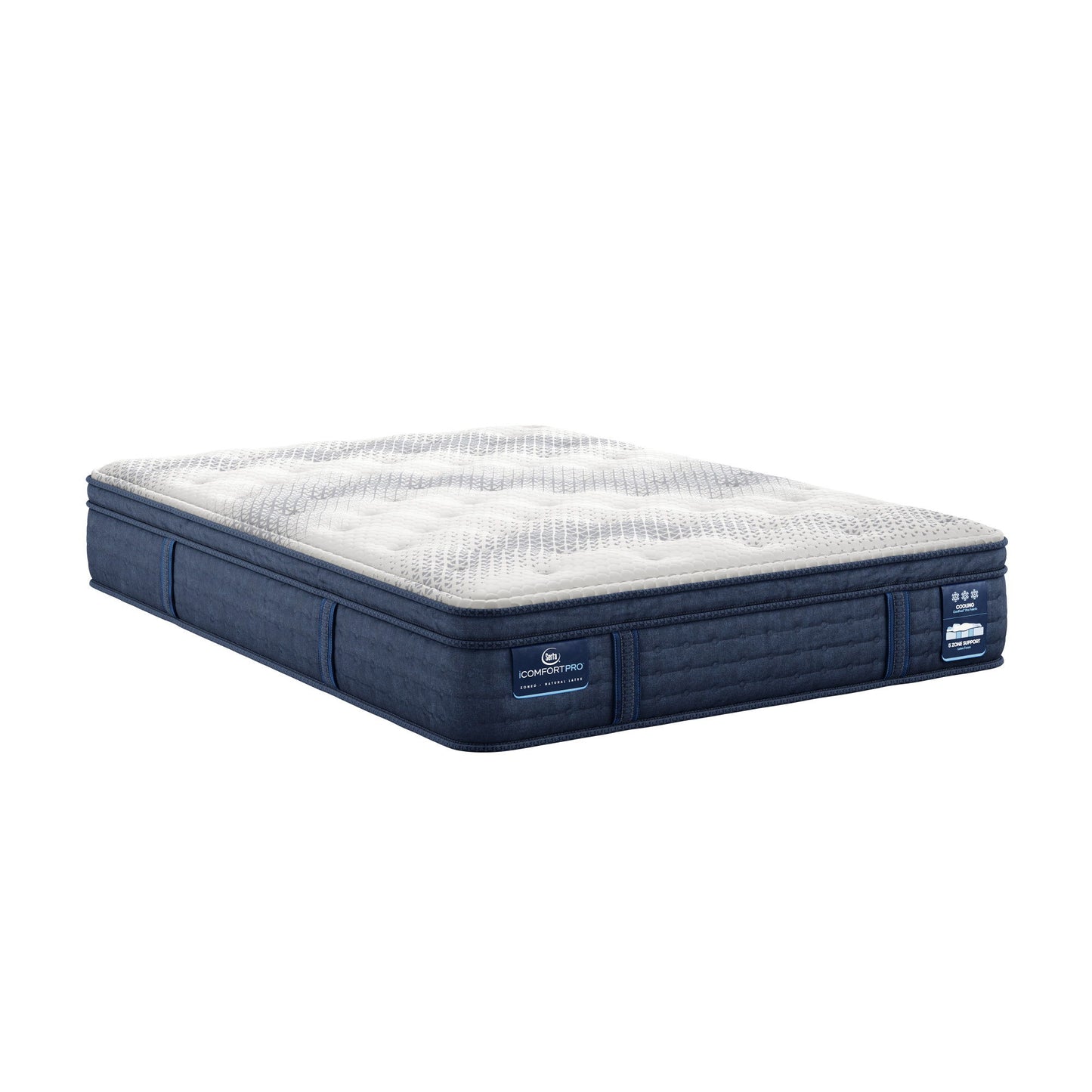 iComfortPro - 15" Dartmouth Latex Foam Plush Pillow Top Mattress