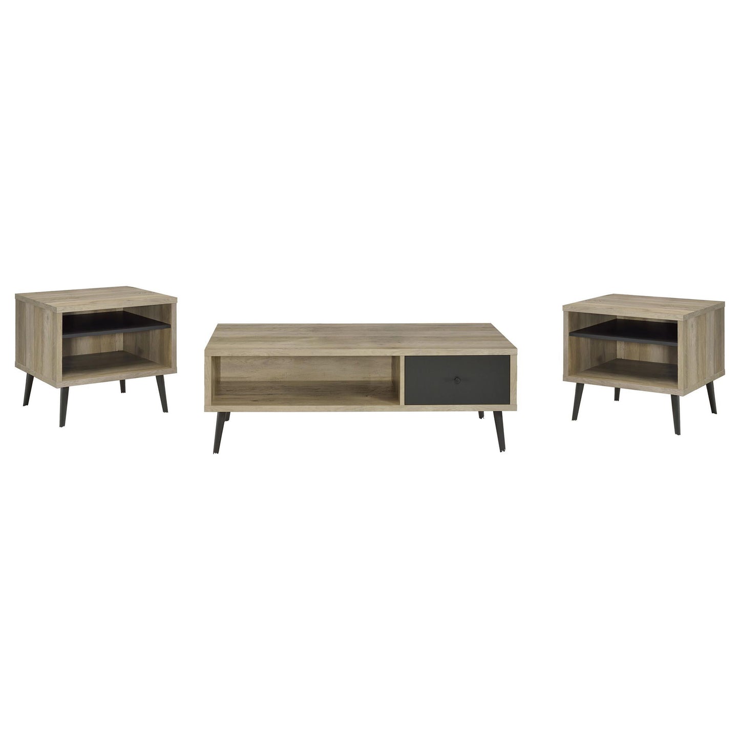 Welsh 3-piece Coffee and End Table Set Distressed Pine