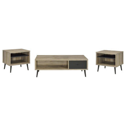 Welsh 3-piece Coffee and End Table Set Distressed Pine
