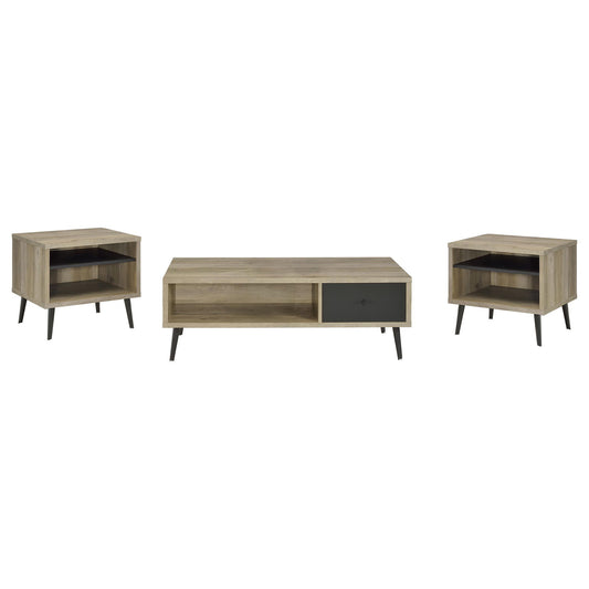 Welsh 3-piece Coffee and End Table Set Distressed Pine