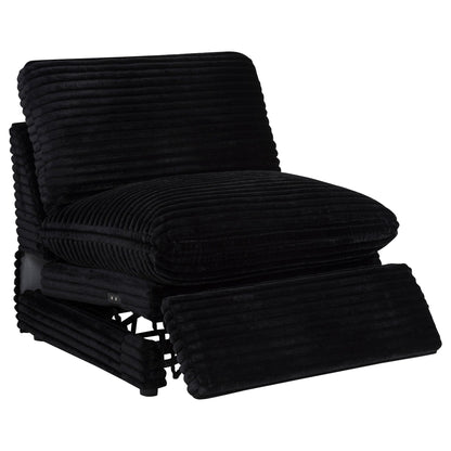 Collins Modular Power Armless Recliner Black