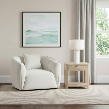 Aleisha Chenille Upholstered Accent Chair Ivory