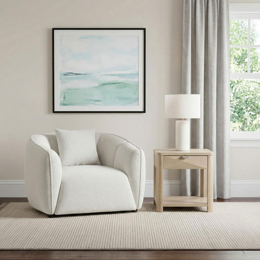 Aleisha Chenille Upholstered Accent Chair Ivory