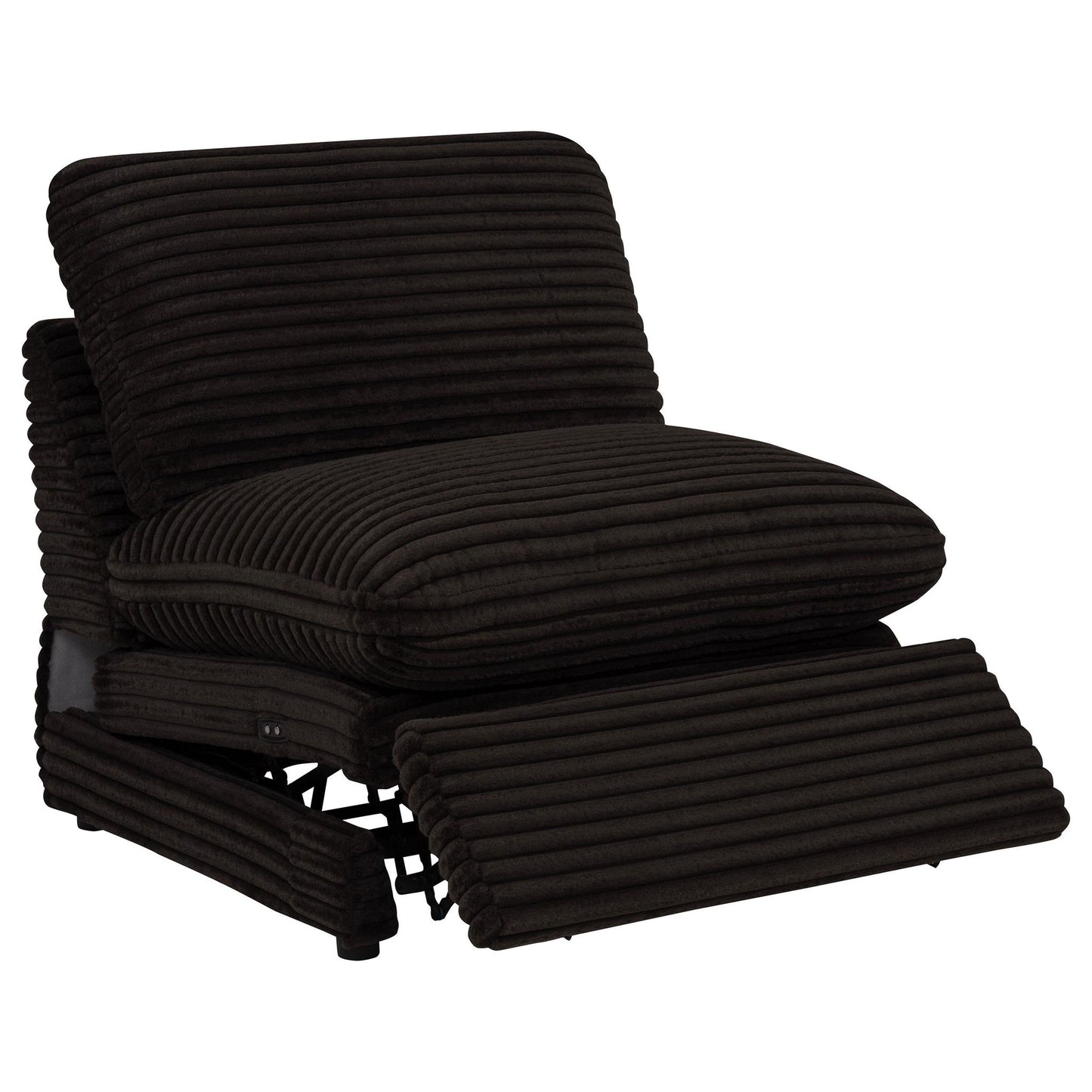Collins Modular Power Armless Recliner Chocolate Brown