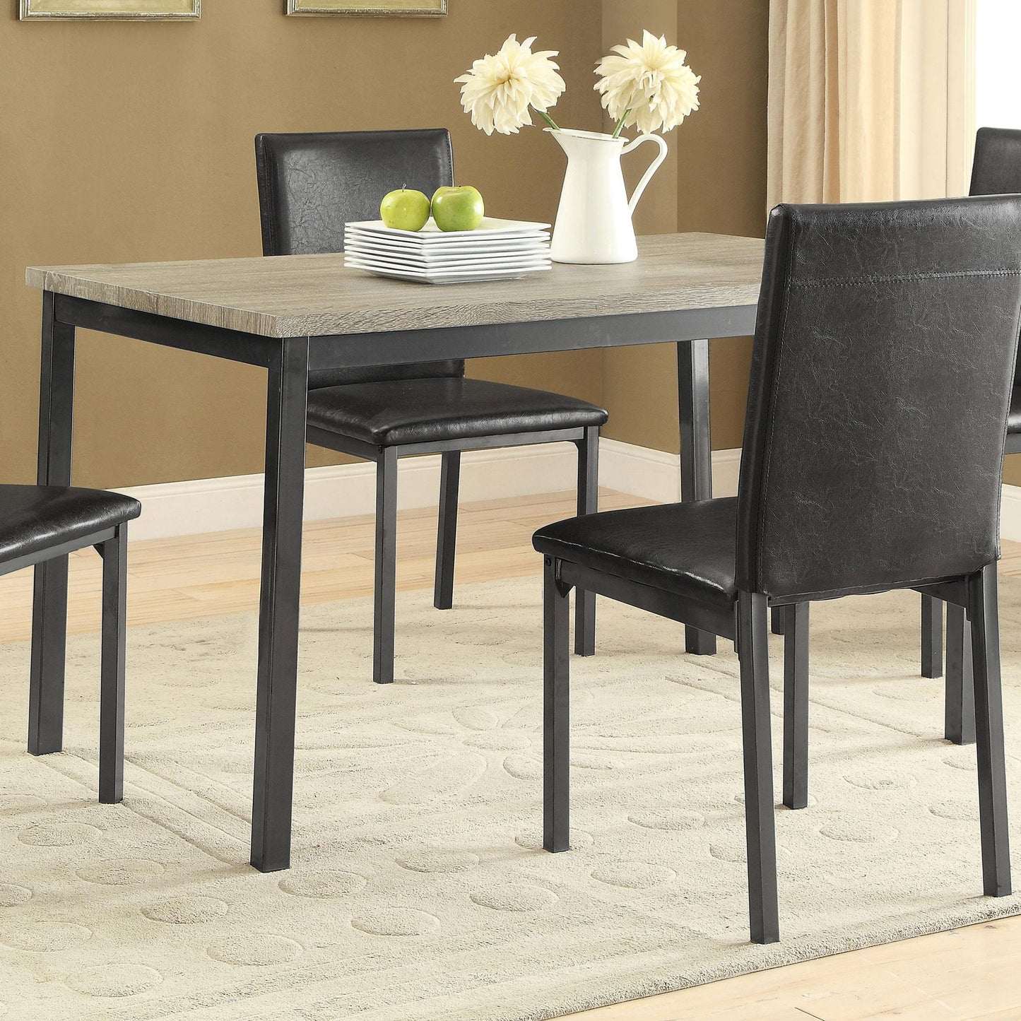 Garza Rectangular 48-inch Engineered Wood Dining Table Grey