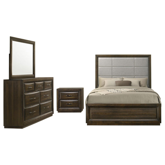 Atlas 4-piece California King Bedroom Set Dark Oak