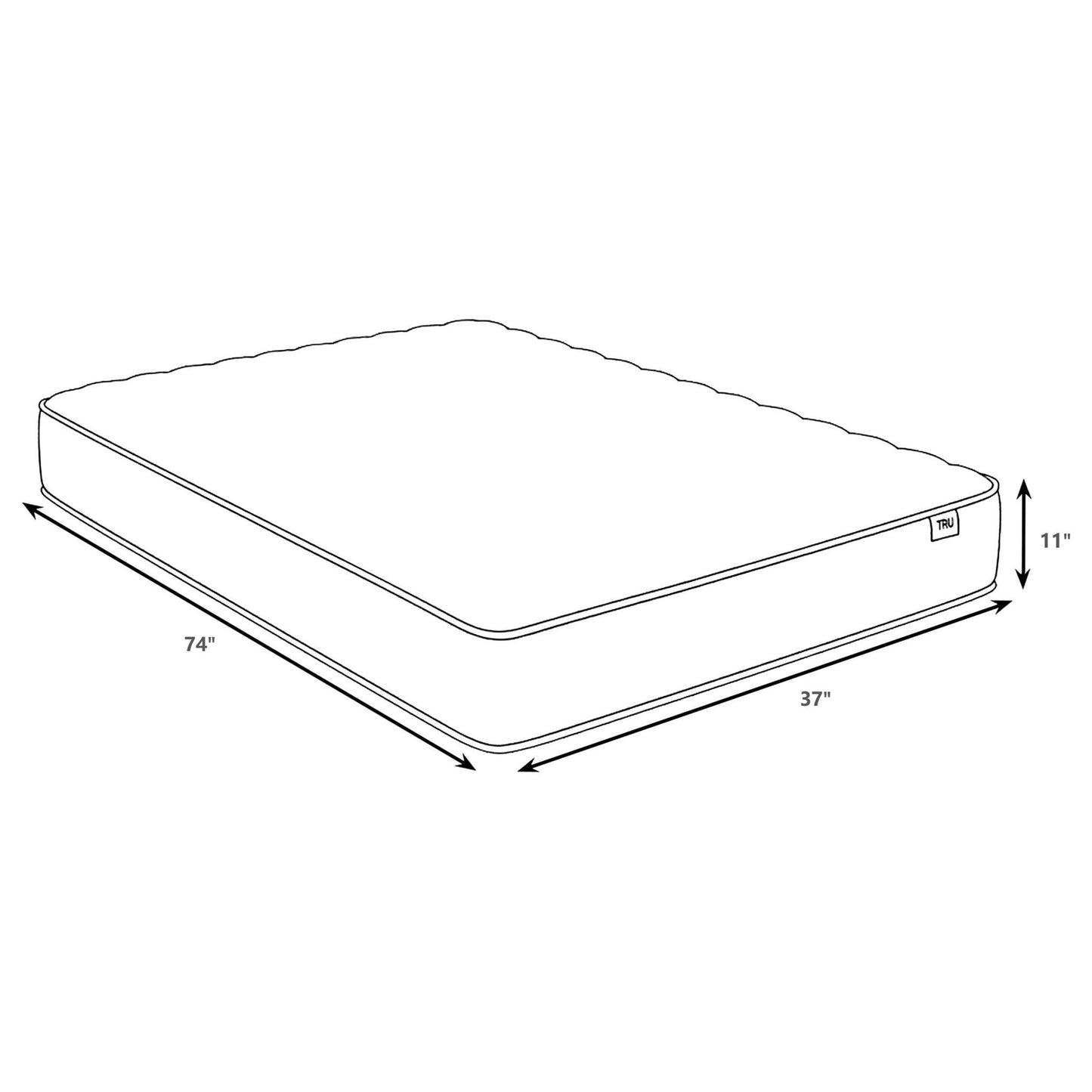 Hayes Twin Firm Tight Top Hybrid Mattress White