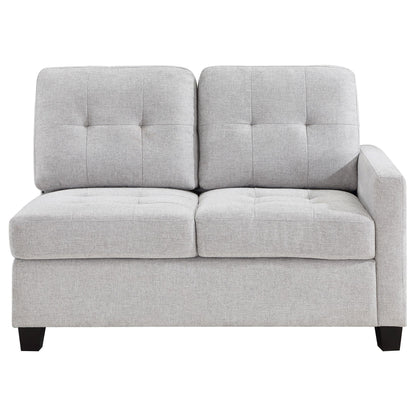 Georgina Upholstered RAF Loveseat Steel Beige
