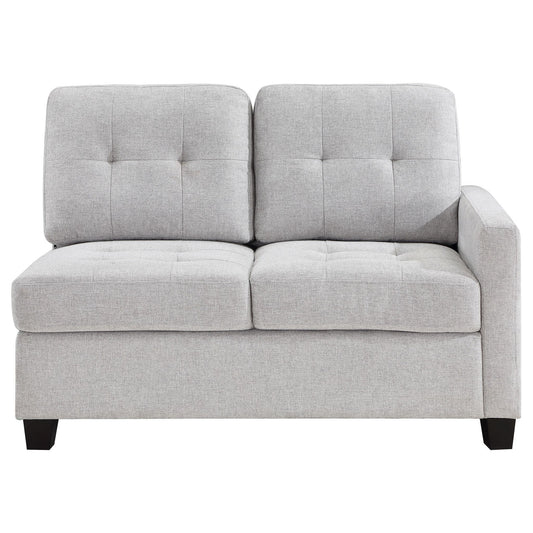 Georgina Upholstered RAF Loveseat Steel Beige
