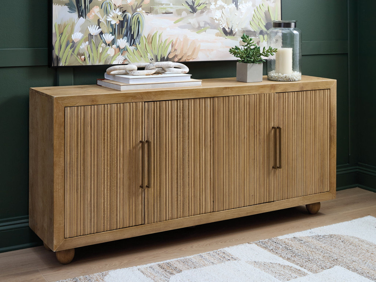 Niam - Accent Cabinet - Light Antique Beige
