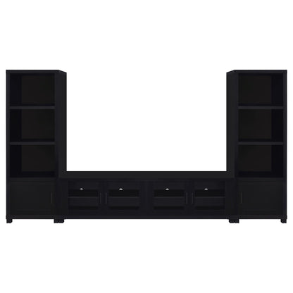 Jupiter 3-piece Entertainment Center 79-inch TV Stand Black