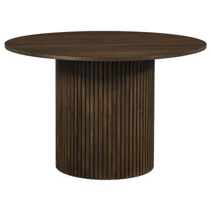 Hamlyn 5-piece Round Wood Dining Set Walnut
