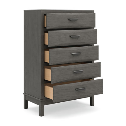 Mazing - Five Drawer Chest - Gray