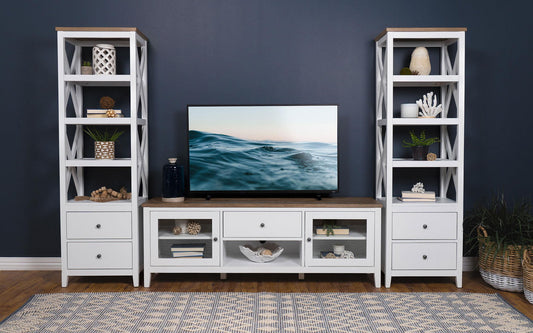 Hollis 3-piece 67-inch TV Stand Entertainment Center White