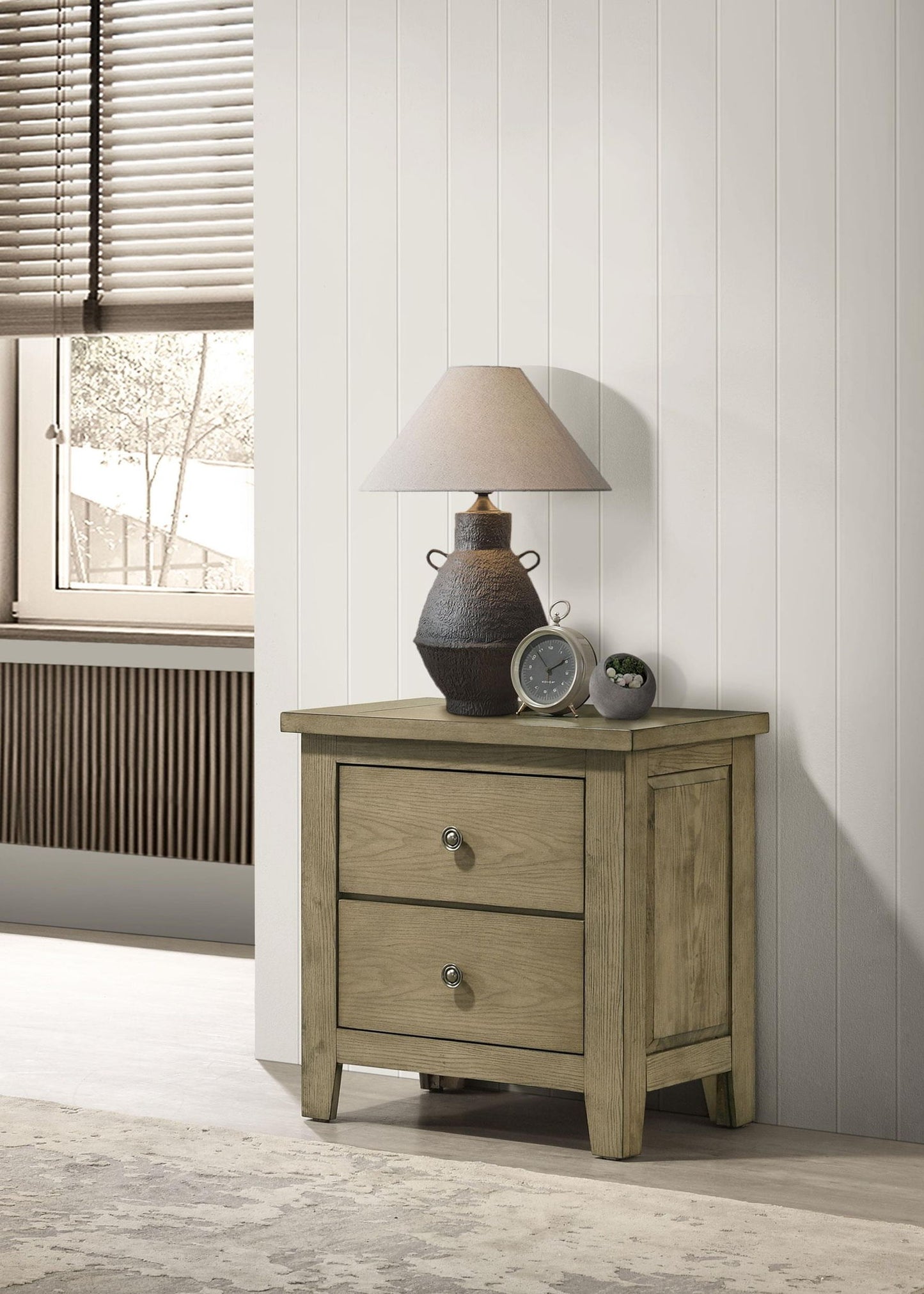Hazlewood 2-drawer Nightstand Bedside Table Vineyard Oak